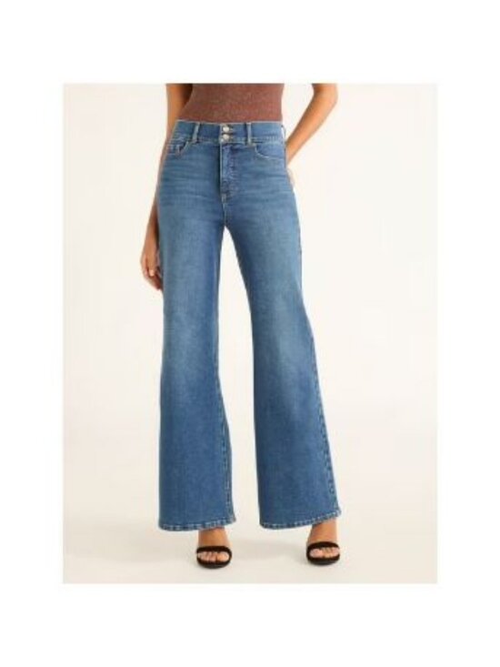 Sofia Vergara Denim - Sofia by Sofia Vergara Women's Margot Wide Leg High Rise Jeans, Size 18, Classic